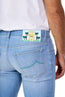 JACOB COHEN | Resort Bard Jeans With Embroidered Hotel Patch | Light Denim