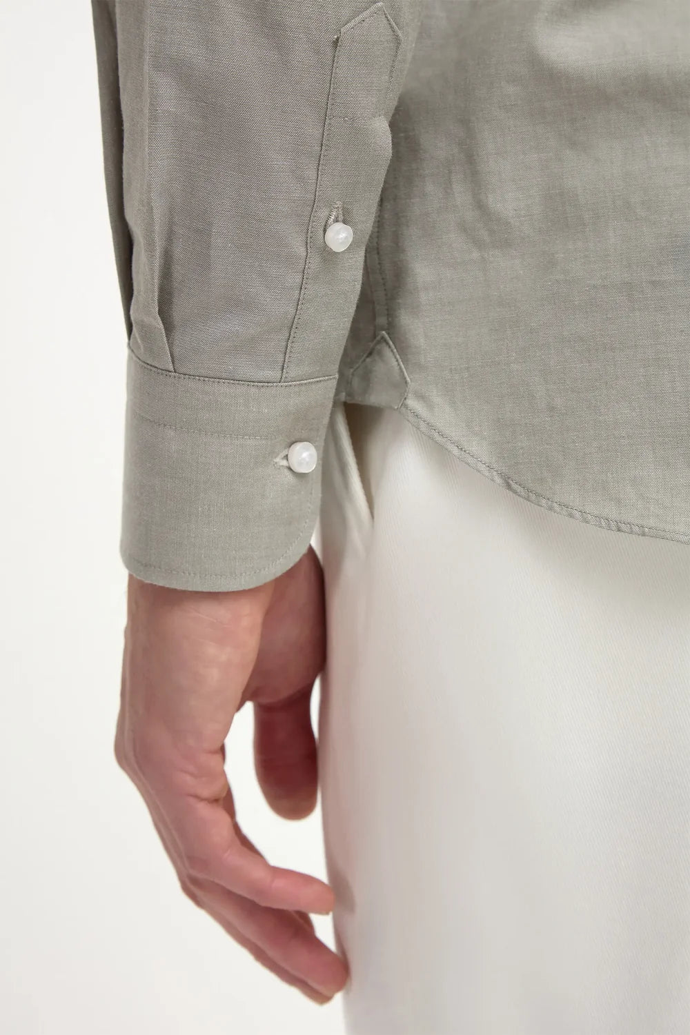 PINI PARMA | Chambray Shirt | Sea Green