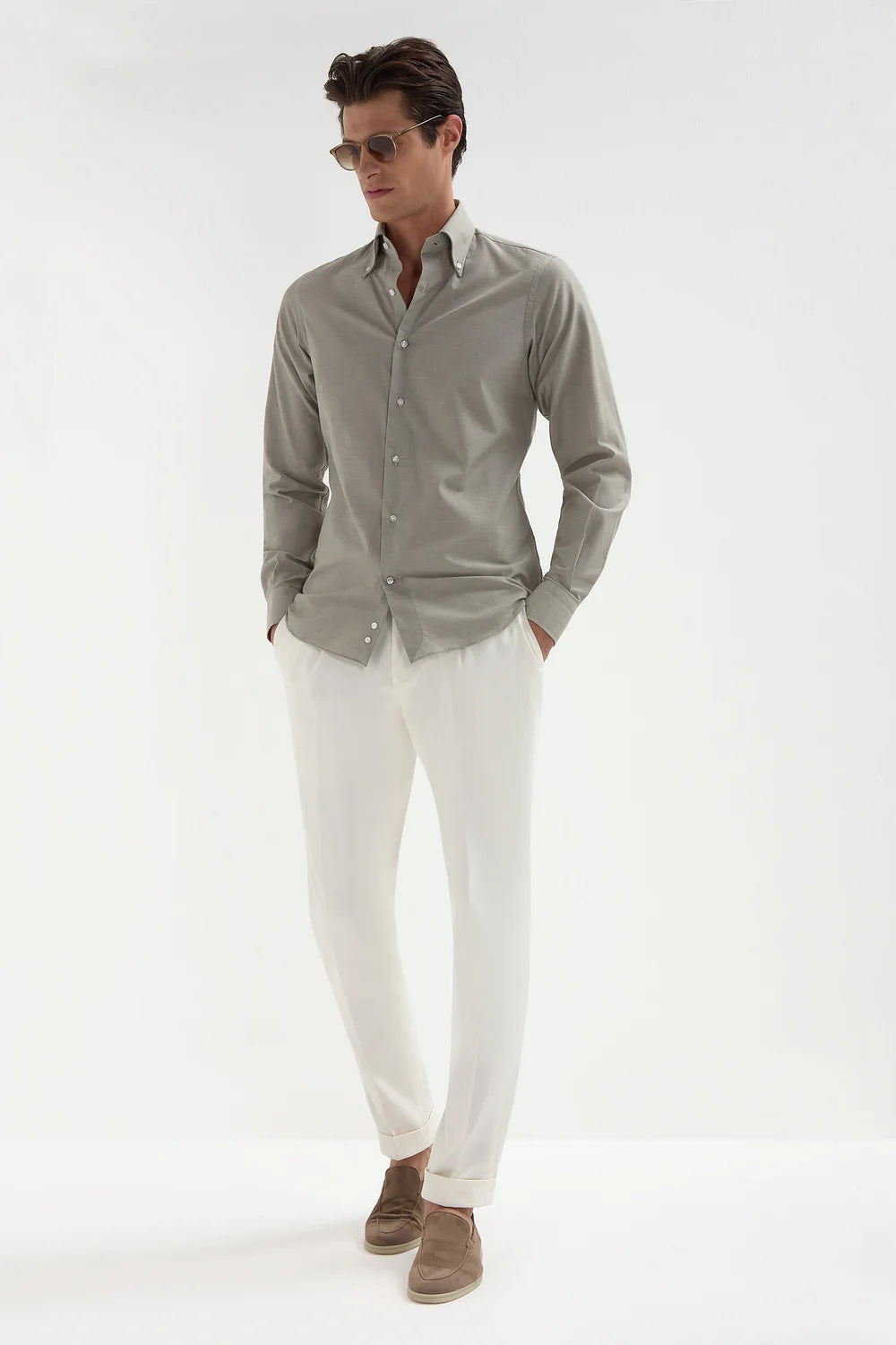 PINI PARMA | Chambray Shirt | Sea Green