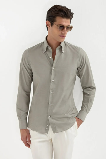 PINI PARMA Sea Green Chambray Shirt