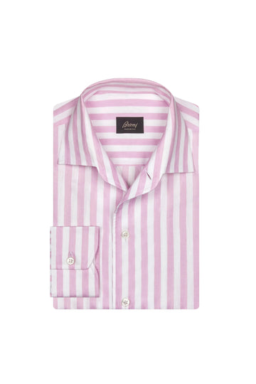 BRIONI Lilac Striped Shirt