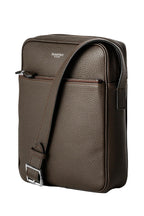 SERAPIAN | Tumbled Leather Crossbody Bag | Dark Brown