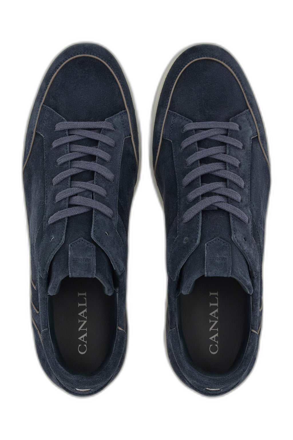 CANALI | Suede Sneaker Brown Trims | Navy