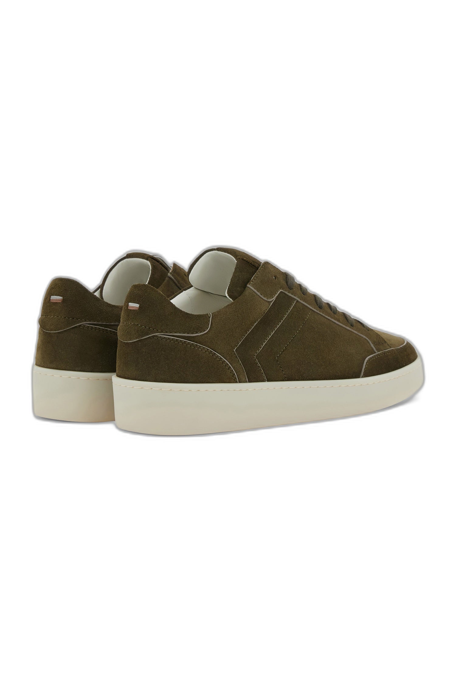 CANALI | Suede Sneaker Brown Trims | Olive