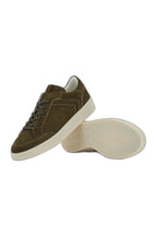 CANALI | Suede Sneaker Brown Trims | Olive