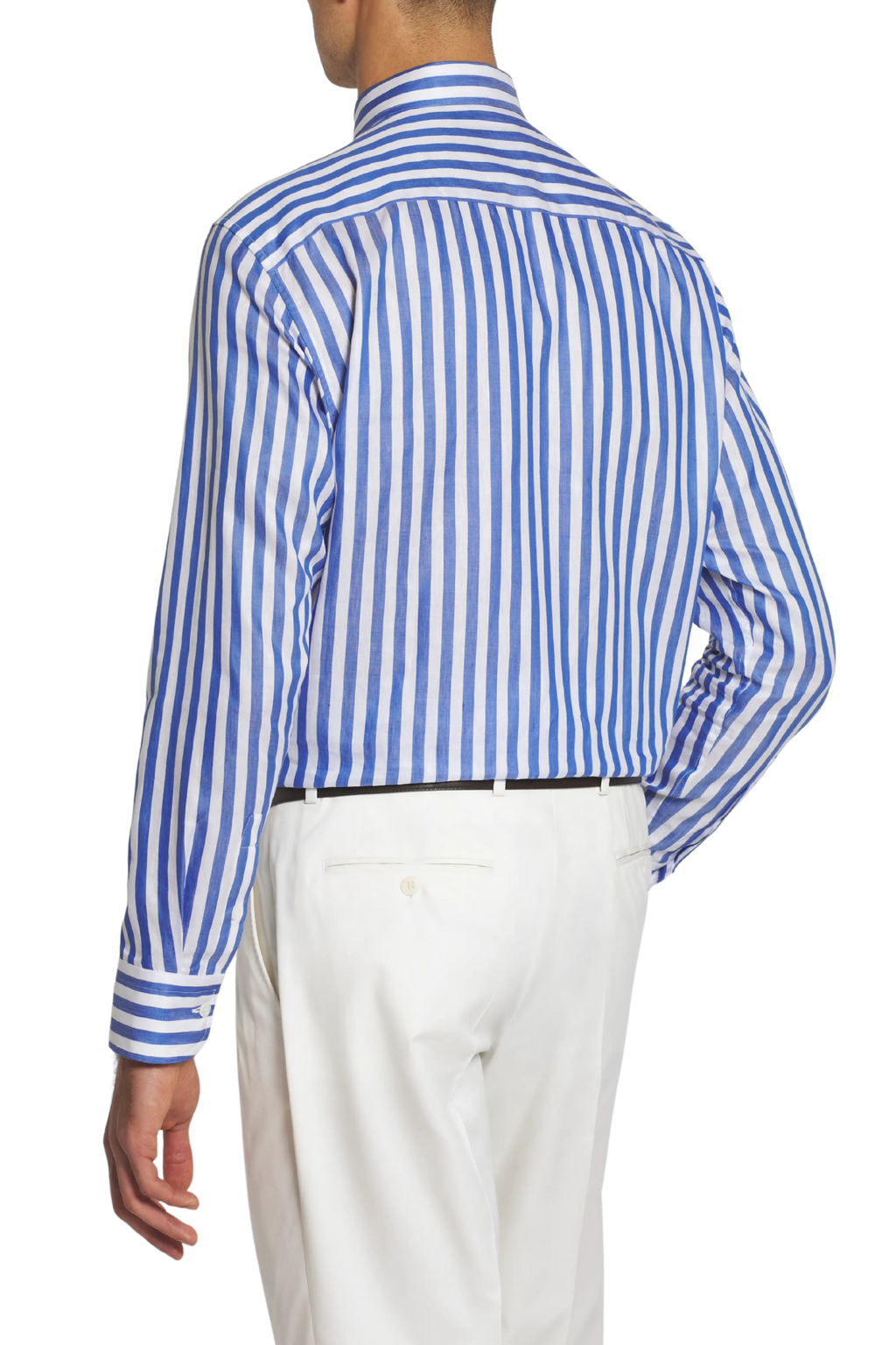 BRIONI | Casual Collar Striped Shirt | Blue