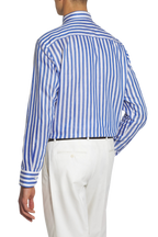 BRIONI | Casual Collar Striped Shirt | Blue