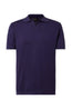 BRIONI | V-Neck Knitted Cotton Polo | Navy