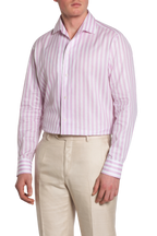 BRIONI | Casual Collar Striped Shirt | Lilac