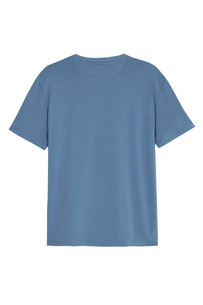 MEY STORY | Stretch Cotton T-Shirt | Blue