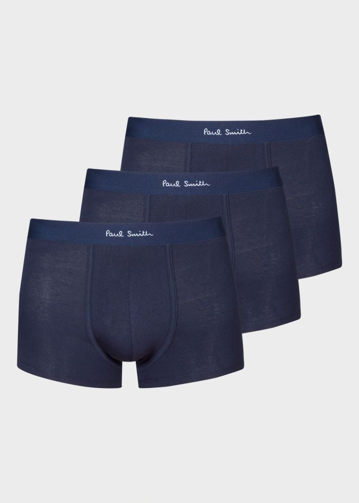 PAUL SMITH | Set Of 3 Plain Boxers | Navy