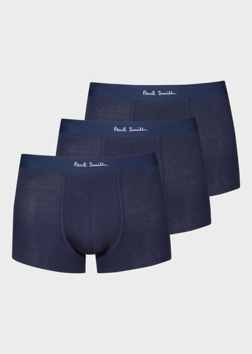 PAUL SMITH Navy Set Of 3 Plain Boxers