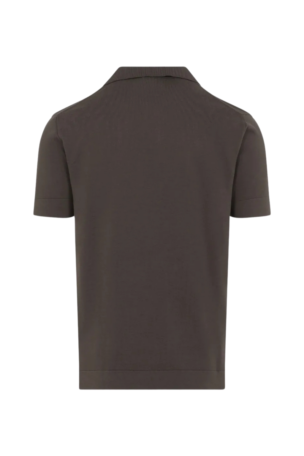 BRIONI | V-Neck Knitted Cotton Polo | Wood
