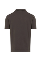 BRIONI | V-Neck Knitted Cotton Polo | Wood