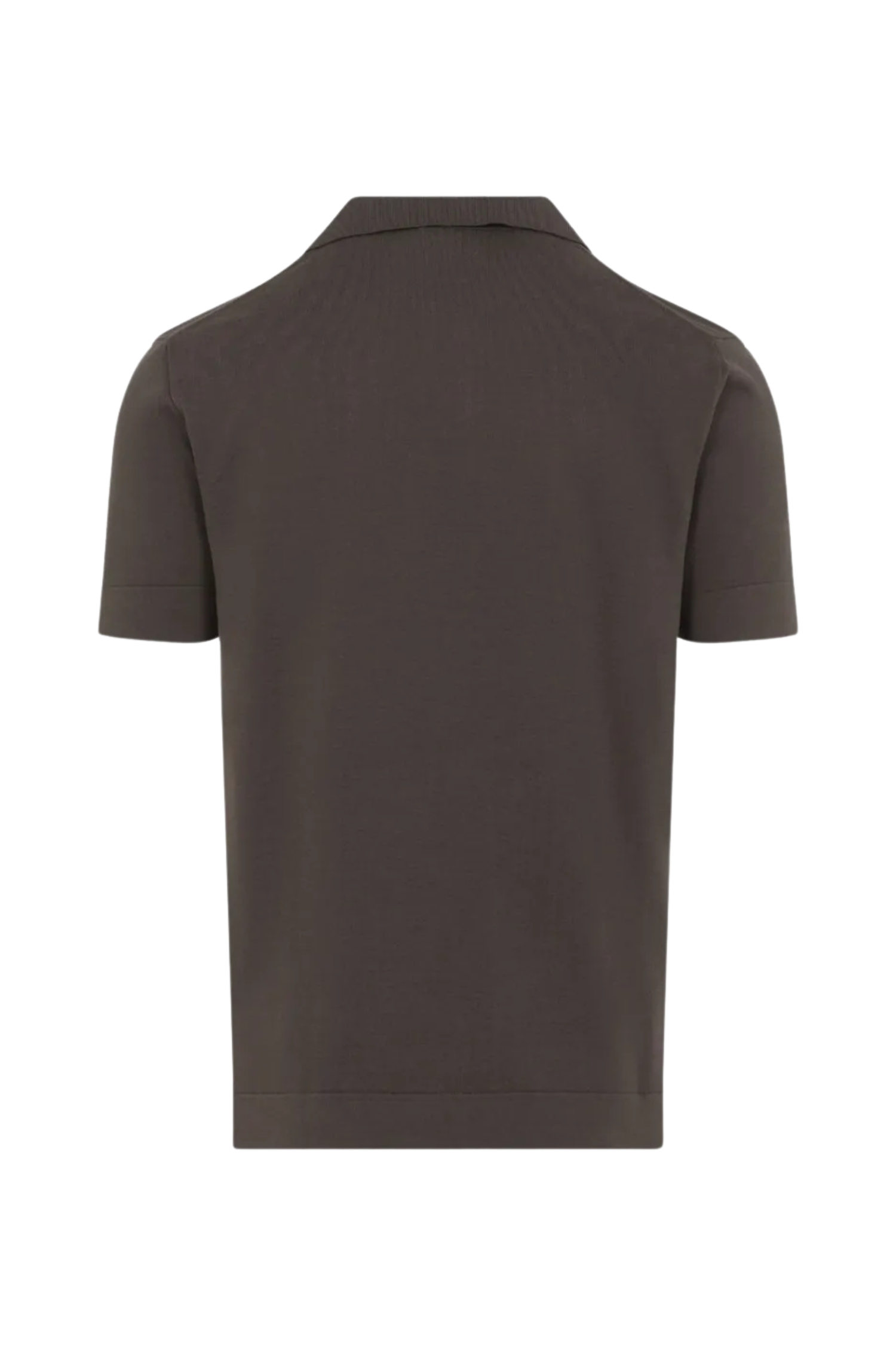 BRIONI | V-Neck Knitted Cotton Polo | Wood