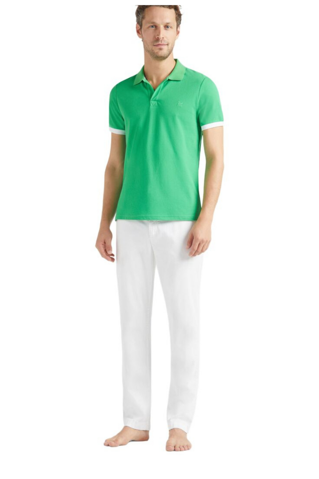 VILEBREQUIN | Polo With Contrast Trims | Grass Green