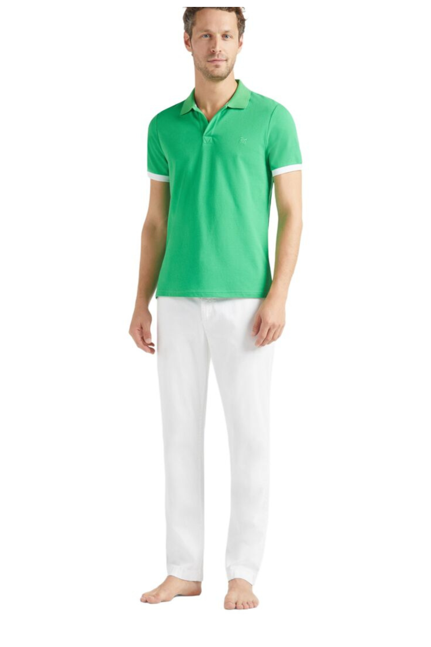 VILEBREQUIN | Polo With Contrast Trims | Grass Green