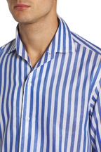 BRIONI | Casual Collar Striped Shirt | Blue