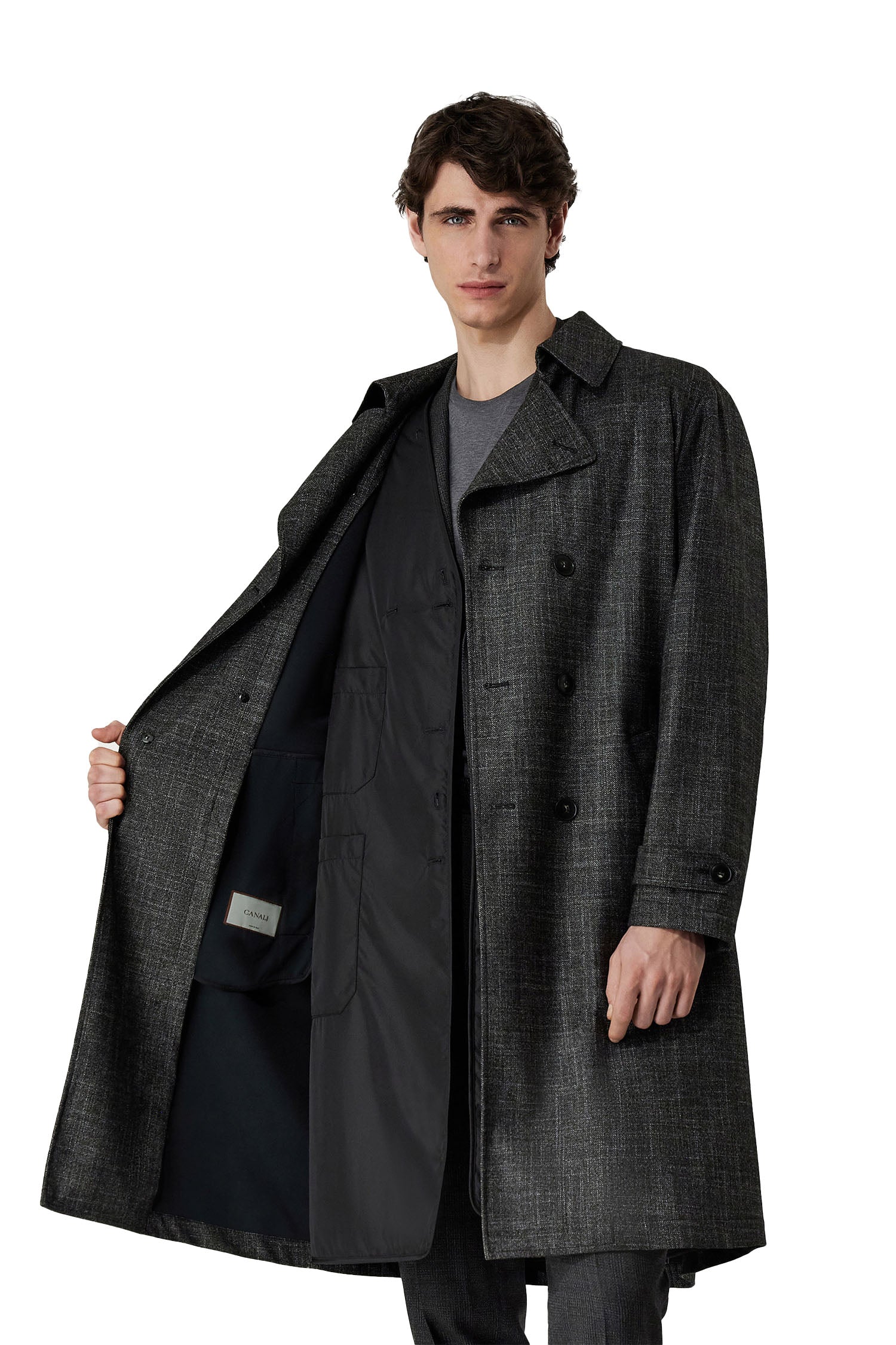CANALI | 90th Anniversary Trench Coat | Charcoal