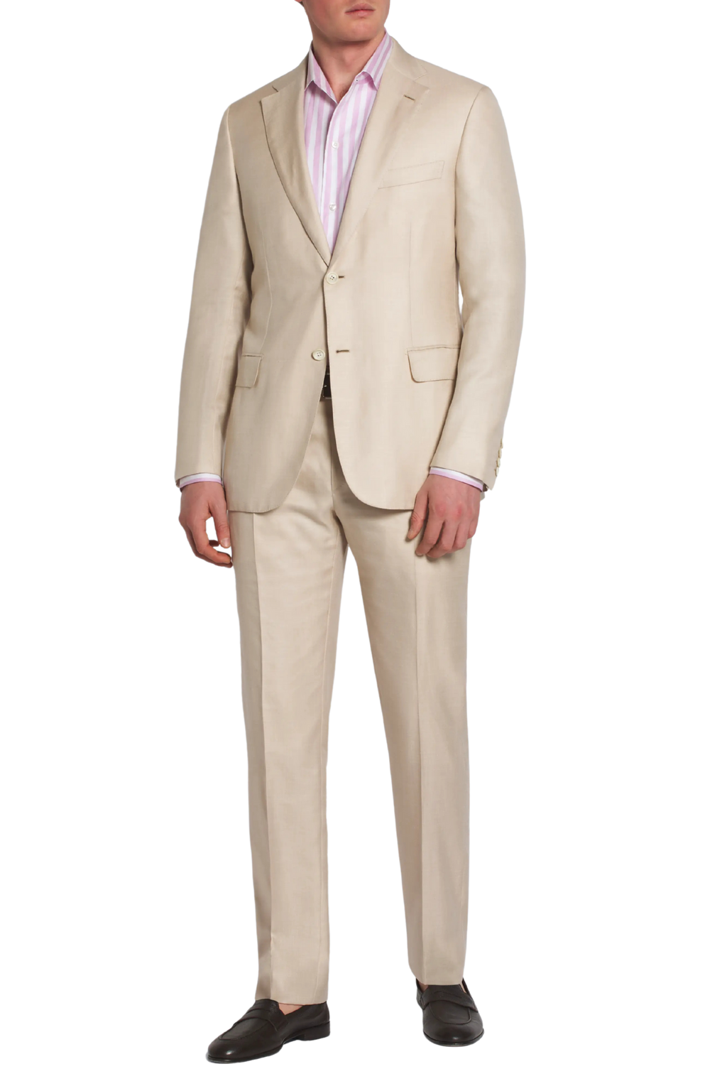 BRIONI | Casual Collar Striped Shirt | Lilac