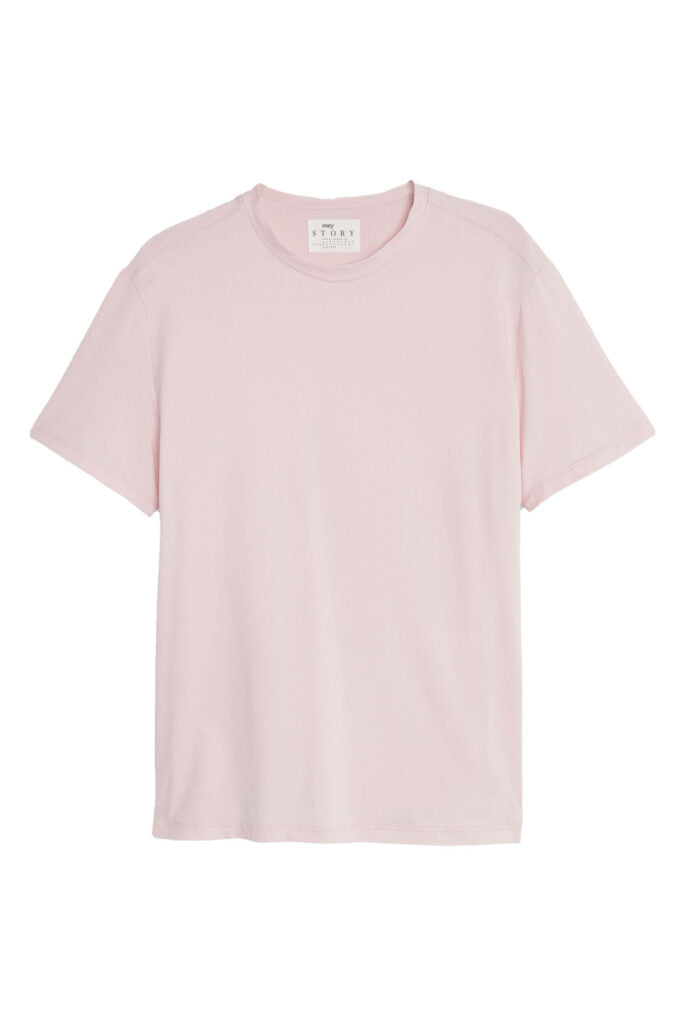 MEY STORY | Stretch Cotton T-Shirt | Pale Pink