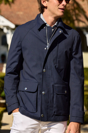BRUNELLO CUCINELLI Navy Car Coat