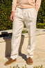 BRUNELLO CUCINELLI | Drawstring Linen Trousers | White