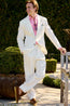BRUNELLO CUCINELLI | Wide Pinstripe Suit | White