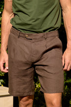 MMX | 1 Pleat Shorts | Chocolate
