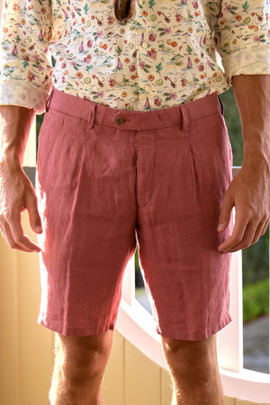 MMX | 1 Pleat Shorts | Raspberry