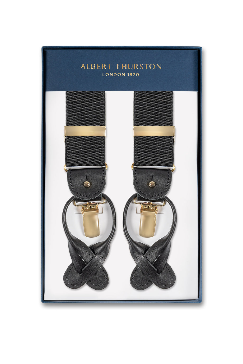 ALBERT THURSTON | Plain 2-In-1 Braces | Black