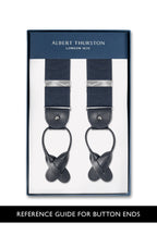 ALBERT THURSTON | Moire 2-in-1 Braces With Silver | Black