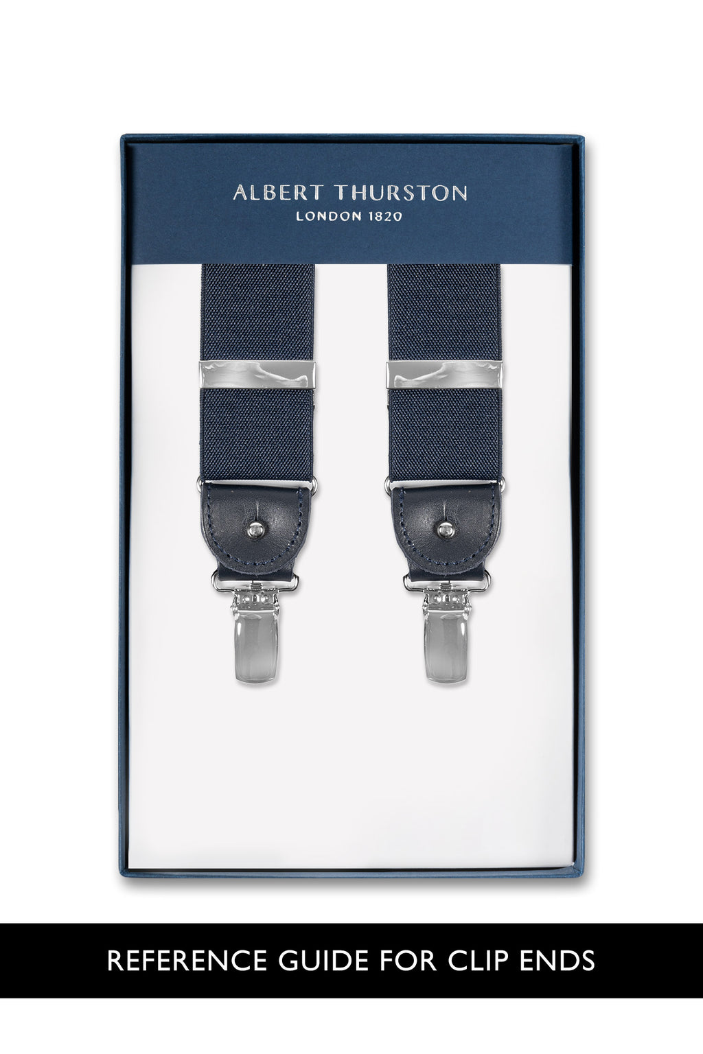 ALBERT THURSTON | Moire 2-in-1 Braces With Silver | Black