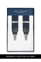 ALBERT THURSTON | Moire 2-in-1 Braces With Silver | Black