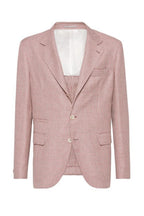 BRUNELLO CUCINELLI | Wool Linen And Silk Jacket | Red & Cream