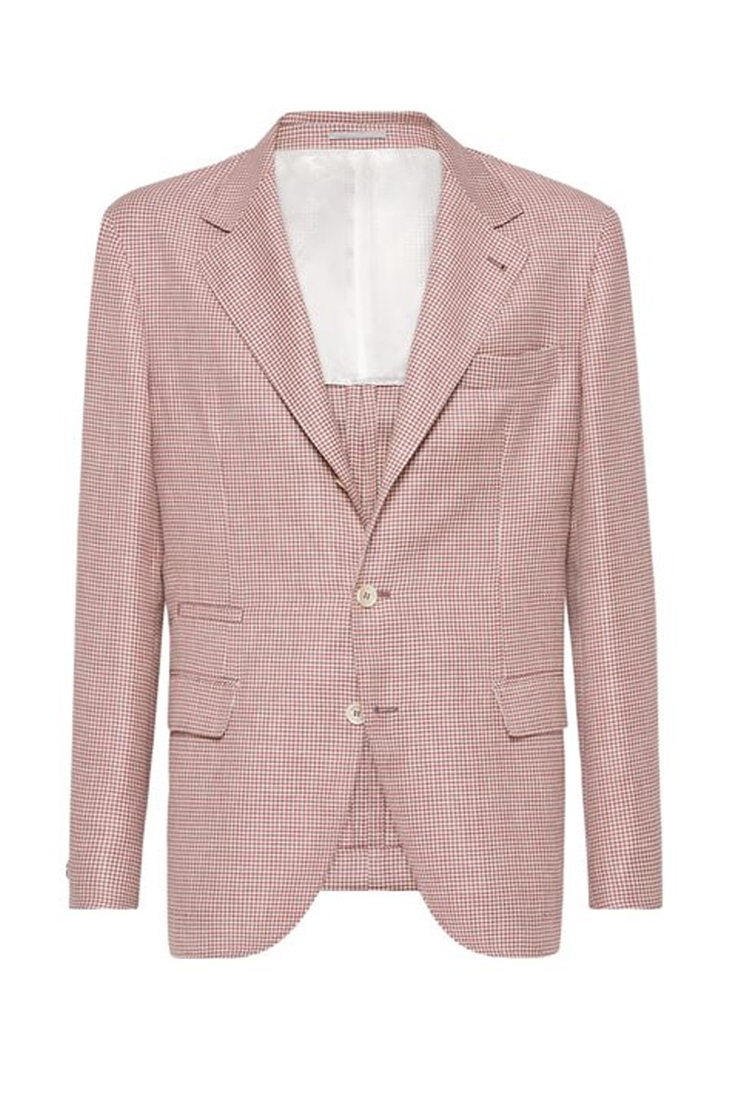 BRUNELLO CUCINELLI | Wool Linen And Silk Jacket | Red & Cream