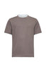 BRUNELLO CUCINELLI | Regular Fit T-Shirt With Trims | Brown