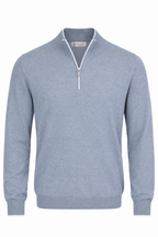 BRUNELLO CUCINELLI | Zip Neck Knit With Trims | Grey