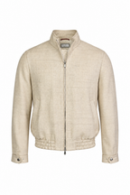 BRUNELLO CUCINELLI | Woven Bomber Jacket | Sand