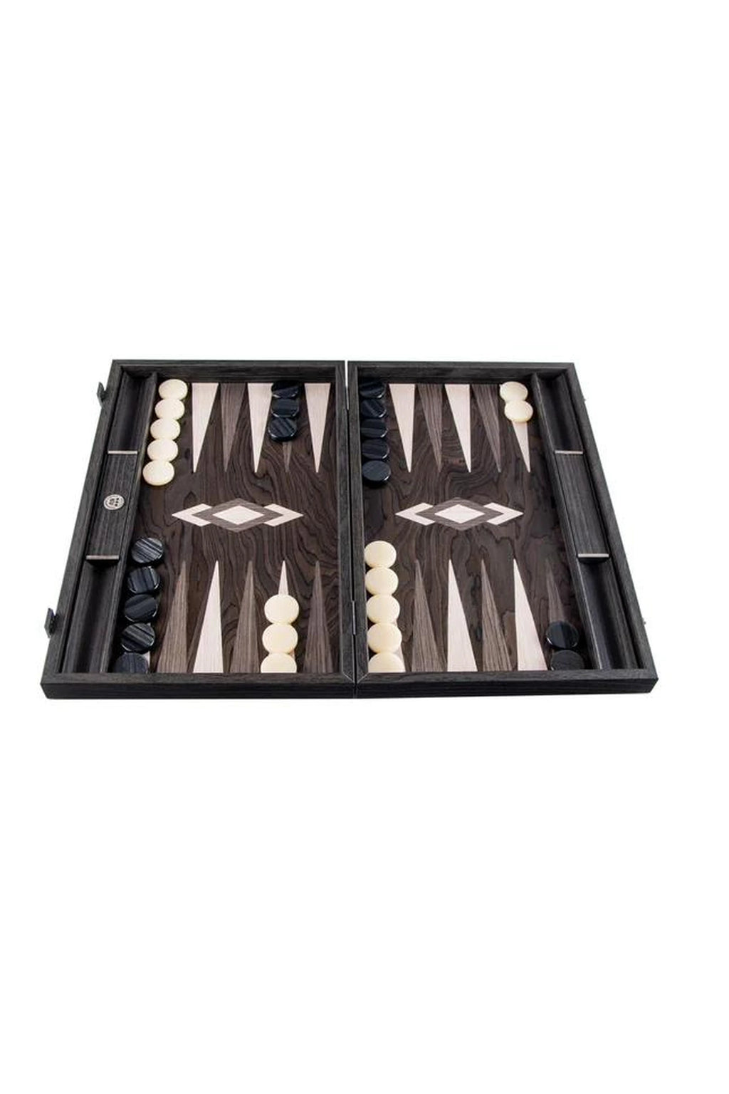 MANOPOULOS | Backgammon Set Ebony Burl 48x30cm | Brown