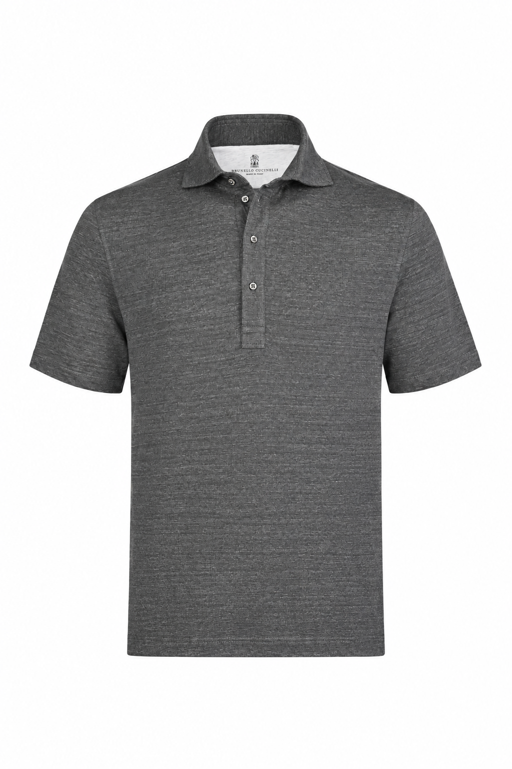 BRUNELLO CUCINELLI | 3-Button Polo | Mid-Grey