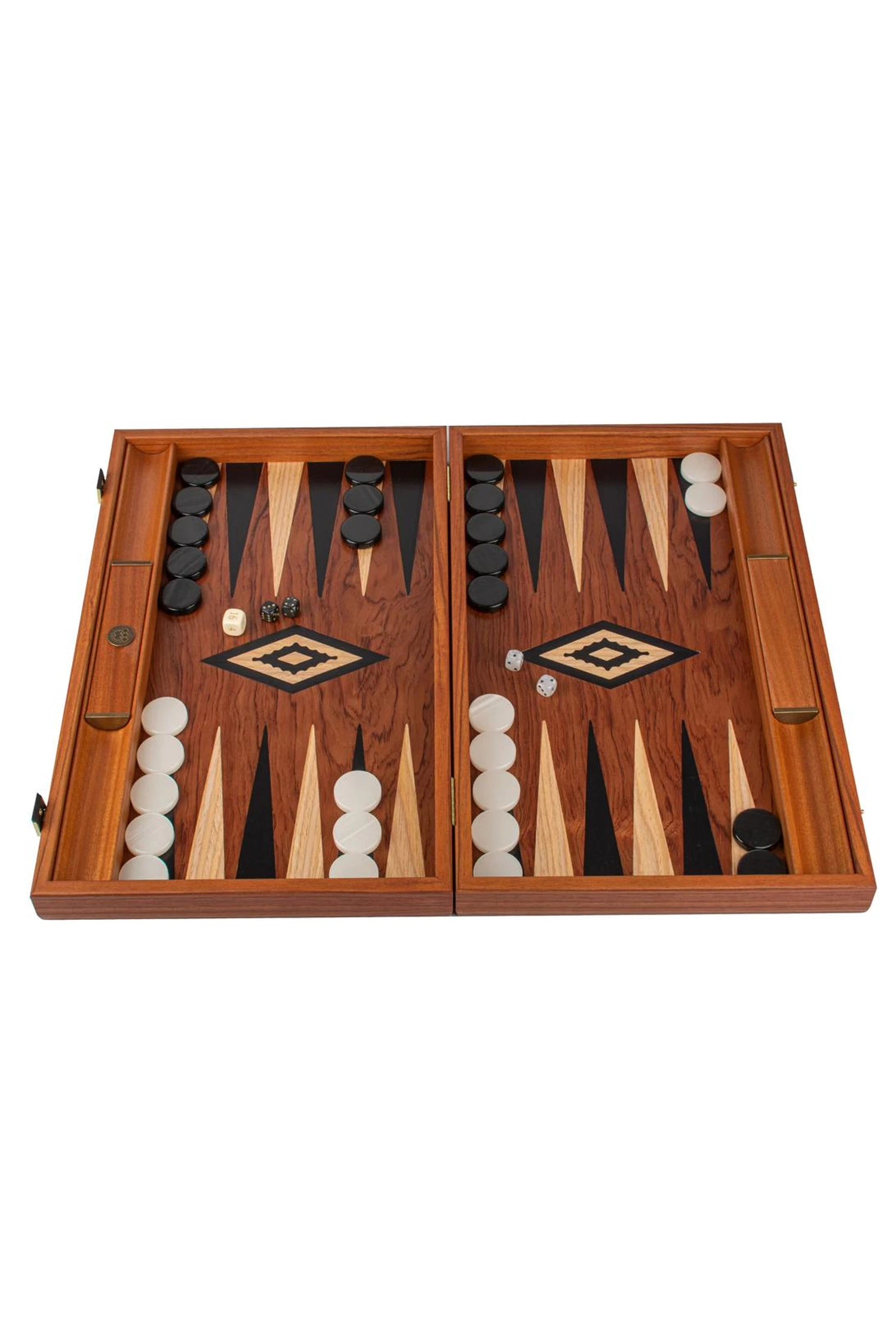 MANOPOULOS | Rosewood Backgammon Set 48x26cm | Tan