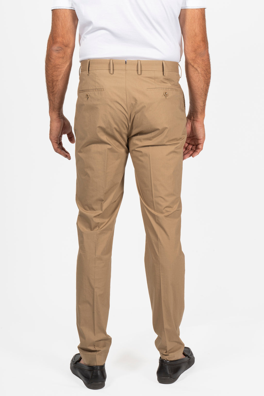 SLOWEAR | 3% Stretch 1 Pleat Chino | Taupe