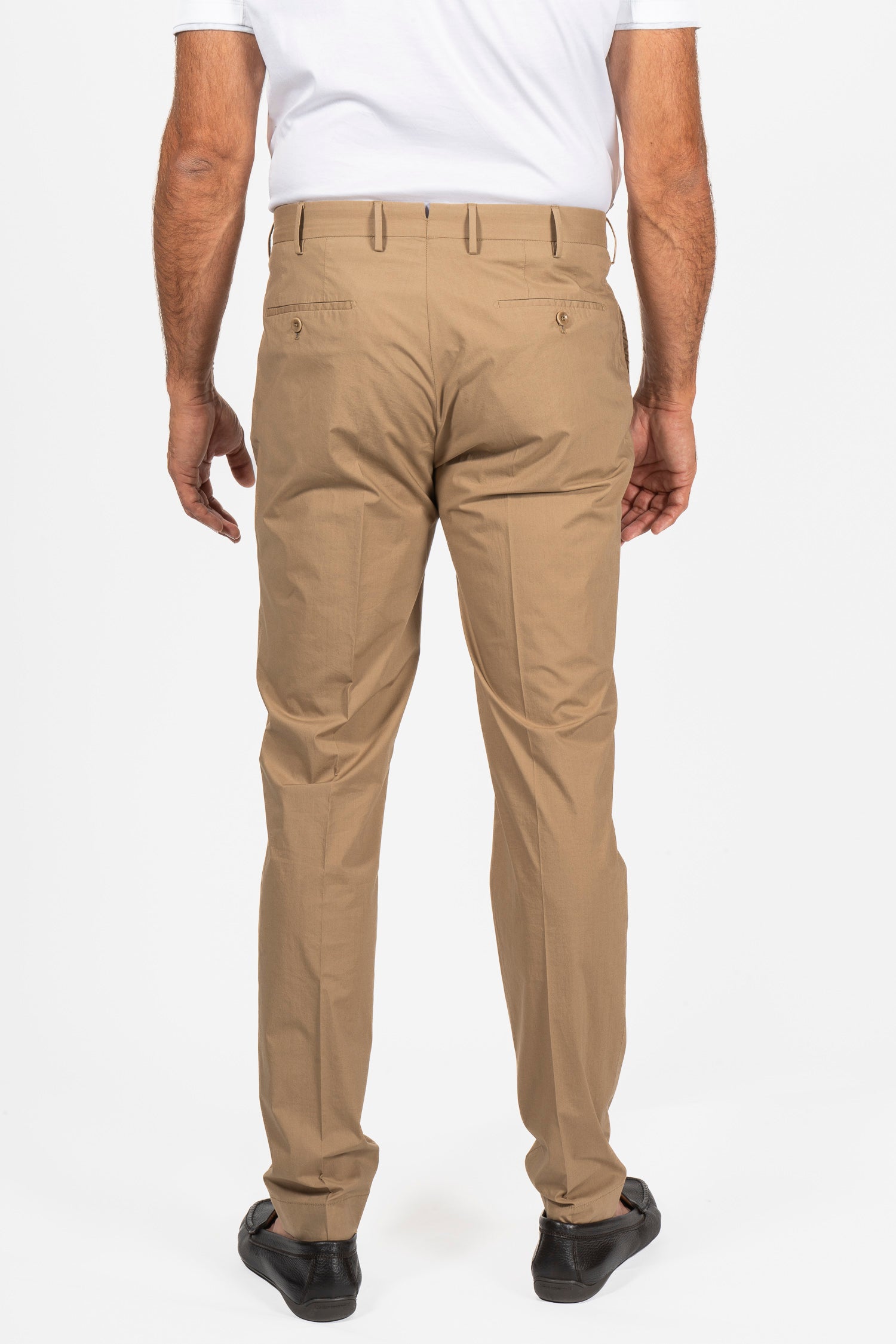 SLOWEAR | 3% Stretch 1 Pleat Chino | Taupe