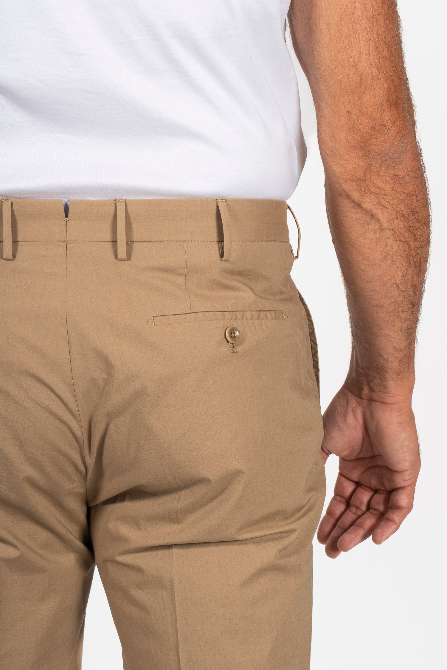 SLOWEAR | 3% Stretch 1 Pleat Chino | Taupe