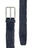 CANALI | Plaited Suede Belt | Dark Blue