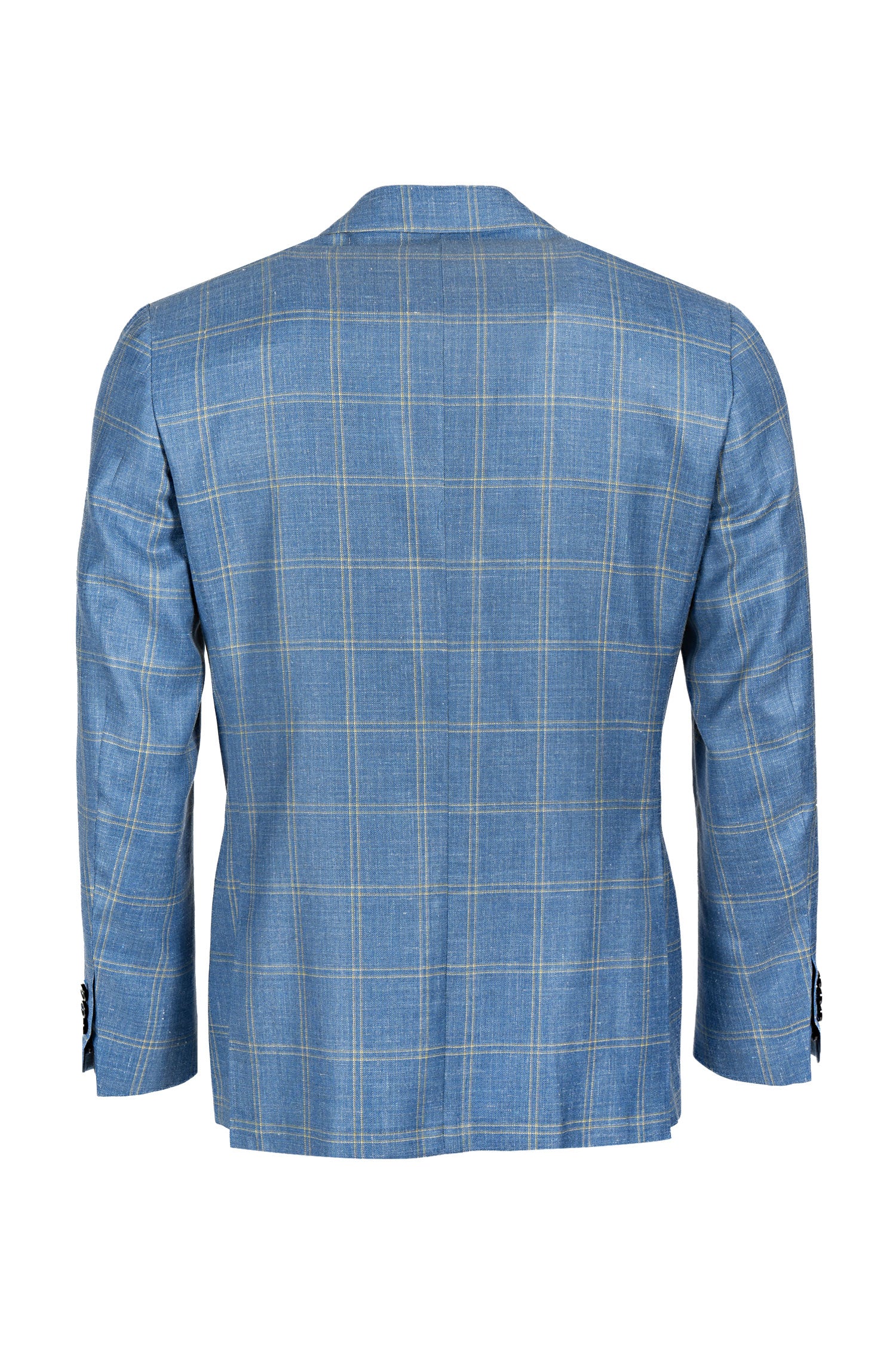CANALI | Yellow Check Jacket | Sky Blue