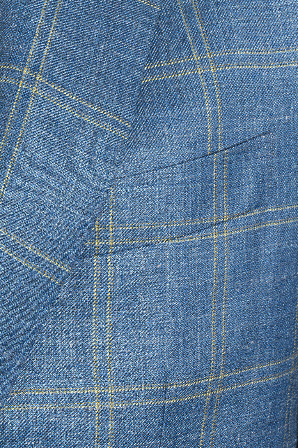 CANALI | Yellow Check Jacket | Sky Blue