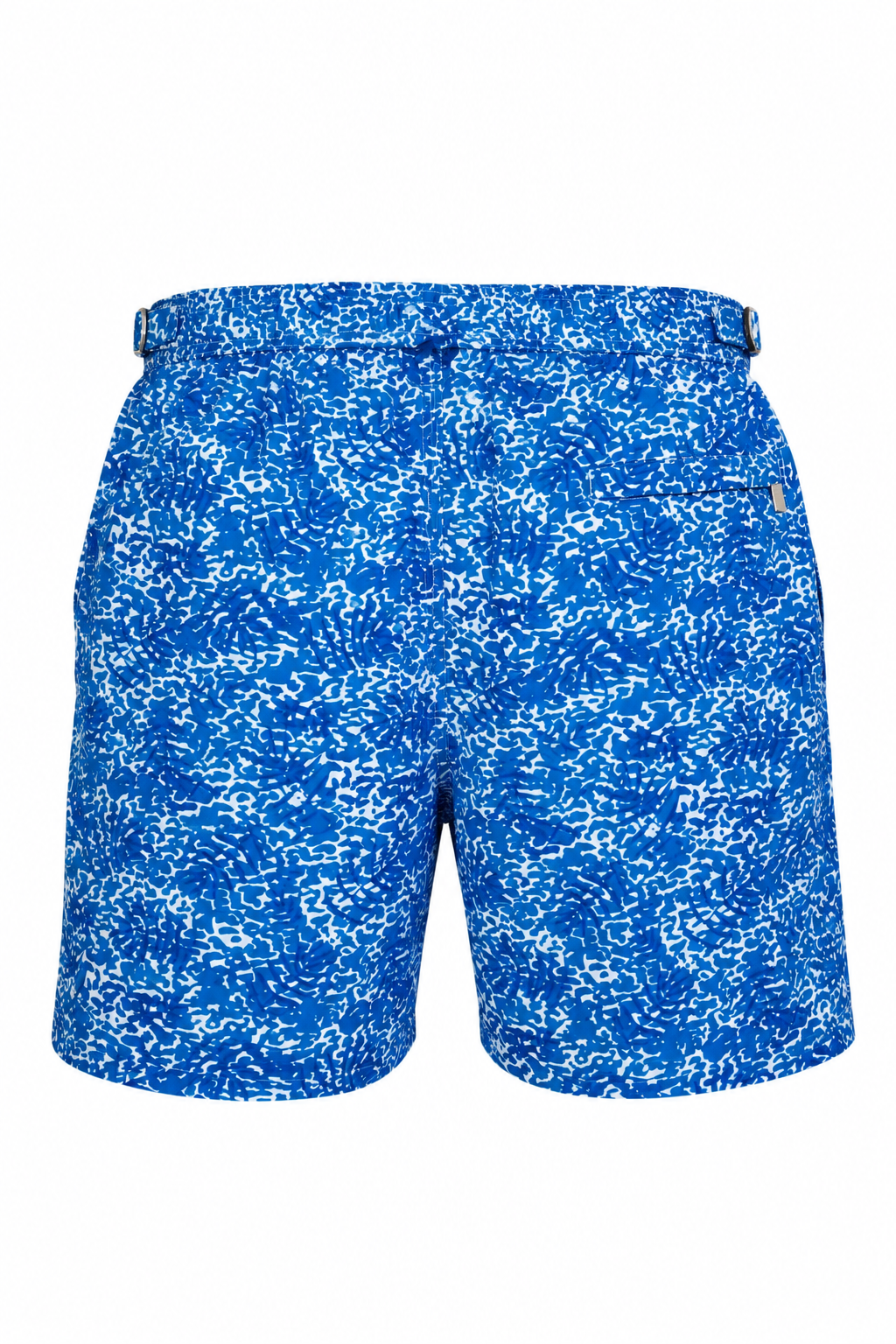 FEDELI | Daniel Splash & Palms Swim Shorts | Mid-Blue