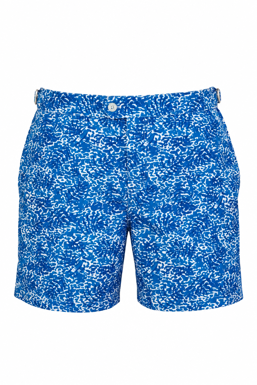FEDELI | Daniel Splash & Palms Swim Shorts | Mid-Blue